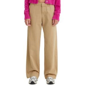 Levi's Baggy Trouser Pants Khaki Tan Twill Loose Y2K Trousers Women's Size 23x31